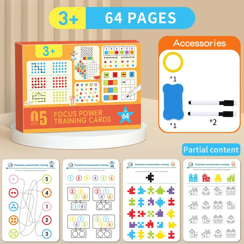 Magical Tracing Workbook Reusable Kids Control Training Book Fun