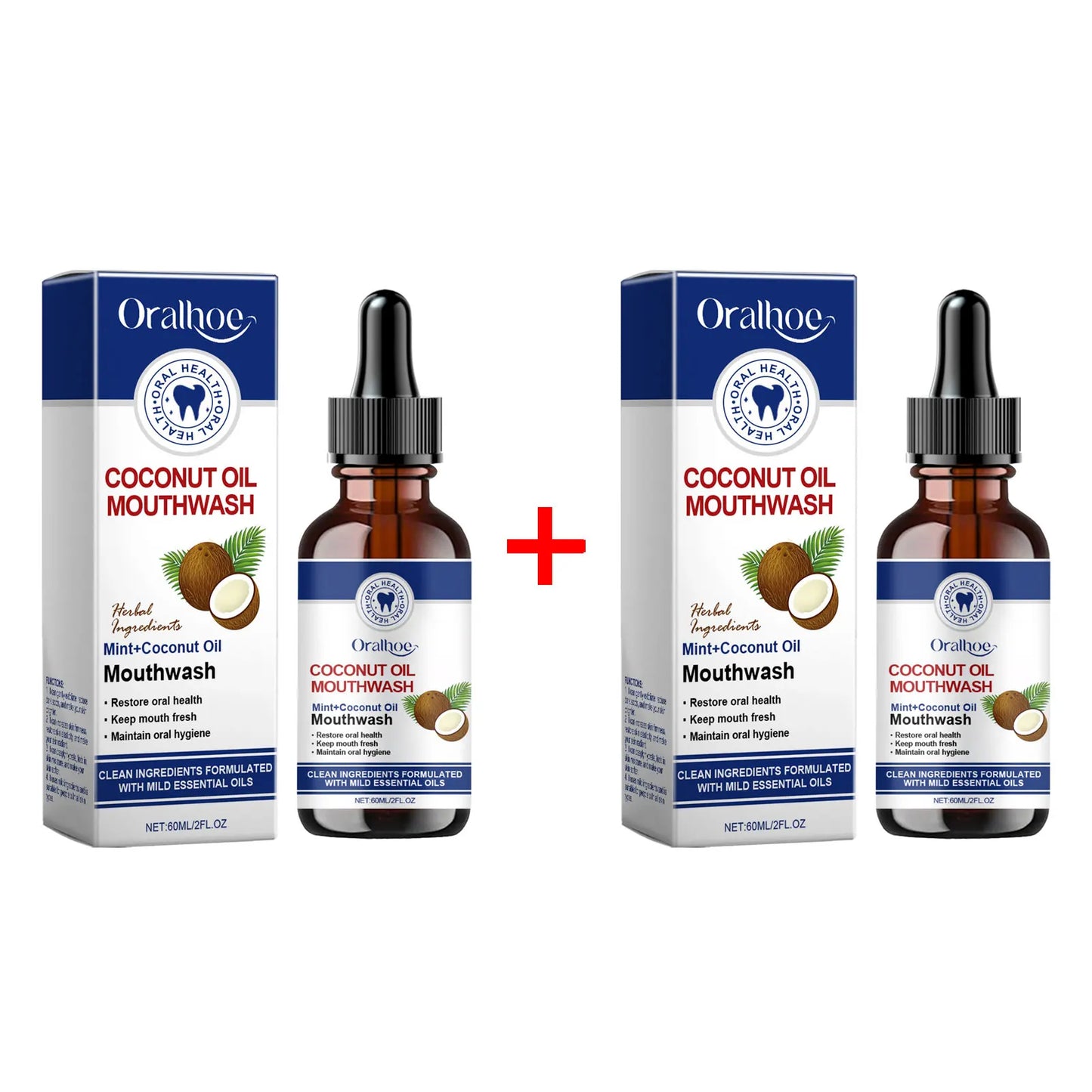 Oralhoe Coconut Oil Mouthwash – Whiten Teeth & Fresh Breath