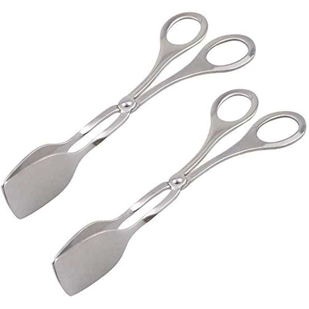 A36T-2 Pieces Kitchen Tongs Grill Tongs Pastry Tongs Serving Tongs Multi-Purpose Tongs The Scissors-Shaped Cooking Tongs Peaceful Pleasures Health and Wellness
