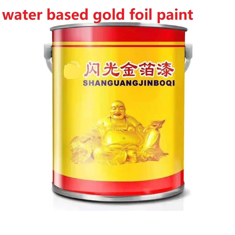 Gold Paint Water-based Bronzing Paint For Wood Gold Statue Furniture Gold Paint Safe Non-toxic Gold Foil Paint Decor Peaceful Pleasures Health and Wellness D