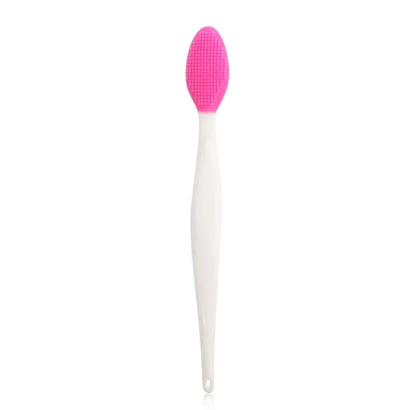 1PC Beauty Skin Care Wash Face Silicone Brush Exfoliating Nose Clean Blackhead Removal Brushes Tools With Replacement Head Peaceful Pleasures Health and Wellness Rose red China Mainland