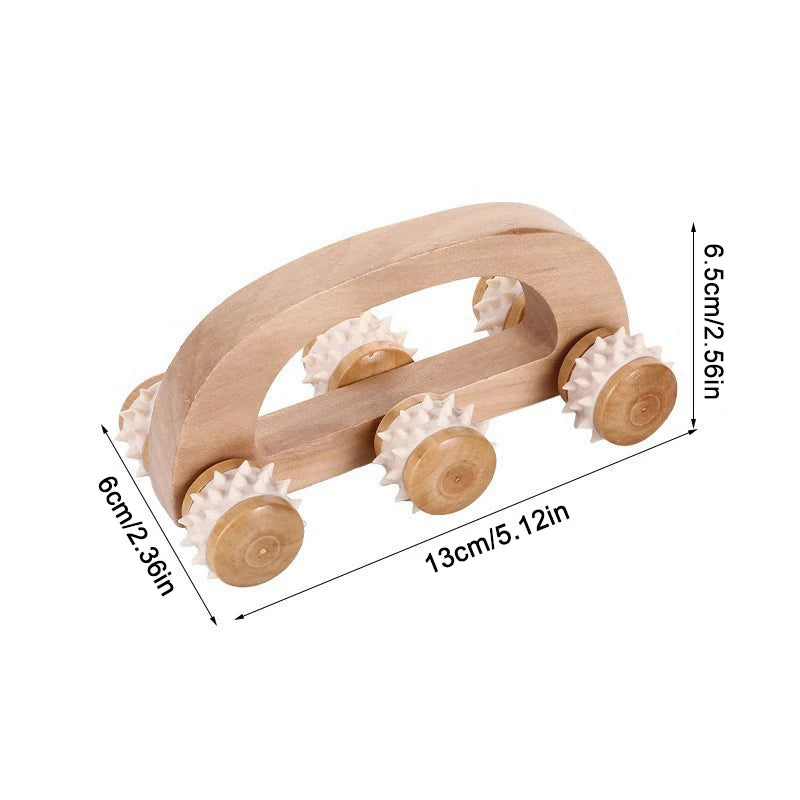 Wooden Massage Roller Tool, Manual Wooden Massager, Back Massage Roller for Neck, Leg, Back, Deep Tissue Muscle Massage Peaceful Pleasures Health and Wellness