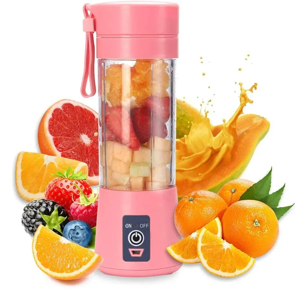 Gadgets Tools Rechargeable Kitchen Acceesories USB Blender Smoothie Dining. Automatic Maker Shake Electric Portable Mini Juicer Peaceful Pleasures Health and Wellness Pink