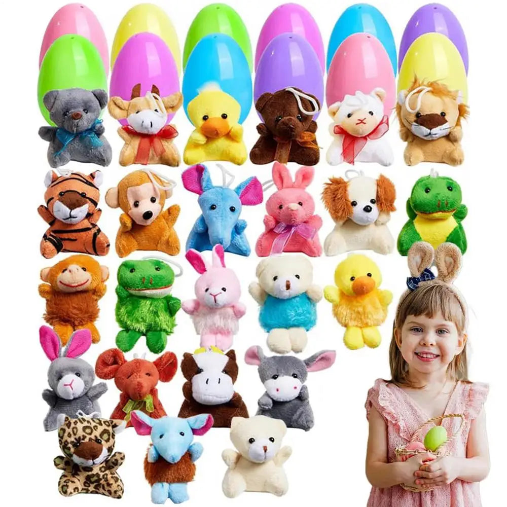 Prefilled Easter Eggs with Plush Animal Toys – 12, 24 or 36 Pack Prefilled Easter Eggs Peaceful Pleasures Health and Wellness 24pcs CN
