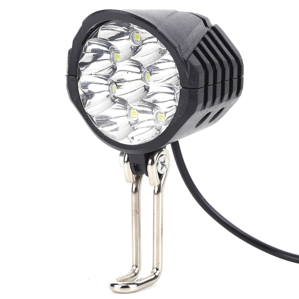 48V Electric Bike LED Front Light & Horn | Easy Install