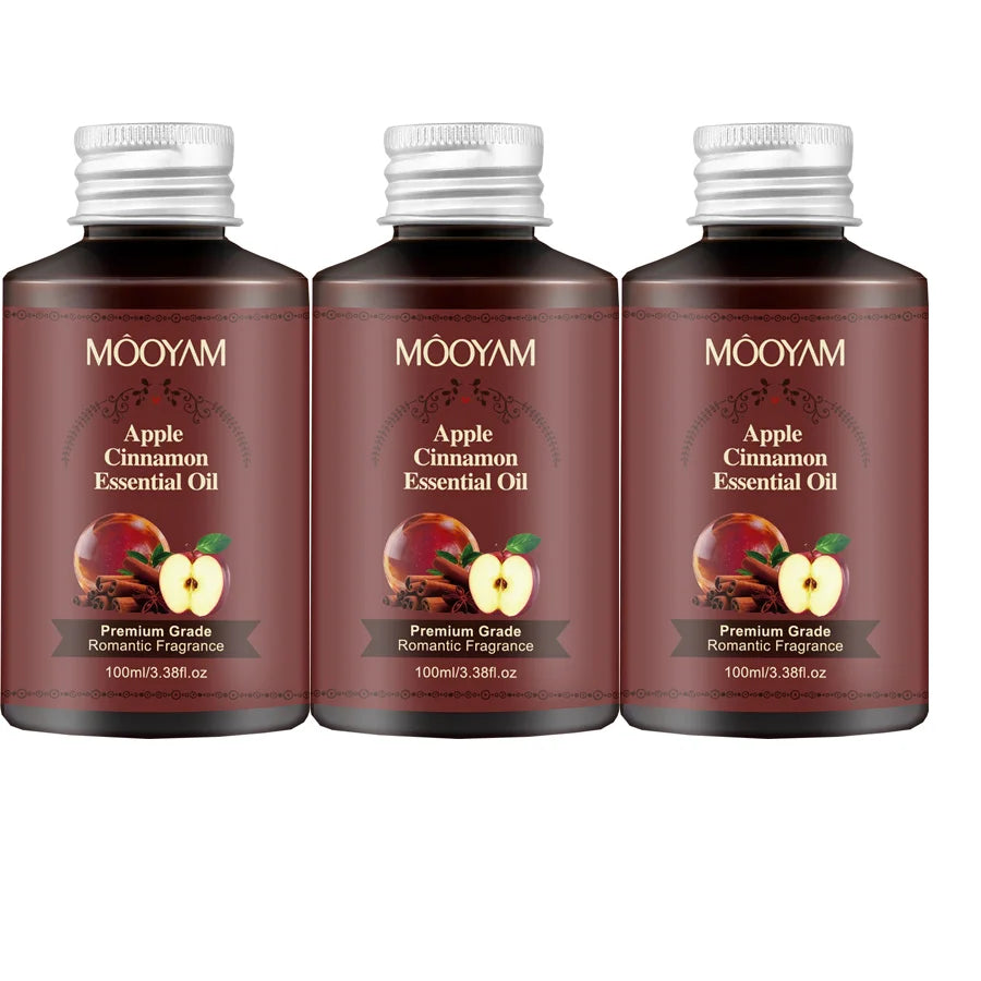 100ml Apple Cinnamon Massage Essential Oil Premium Grade Romatic Fragrance Moisturizing And Hydrating, For Use In Aromatherapy Peaceful Pleasures Health and Wellness 100mlx3 pieces Other