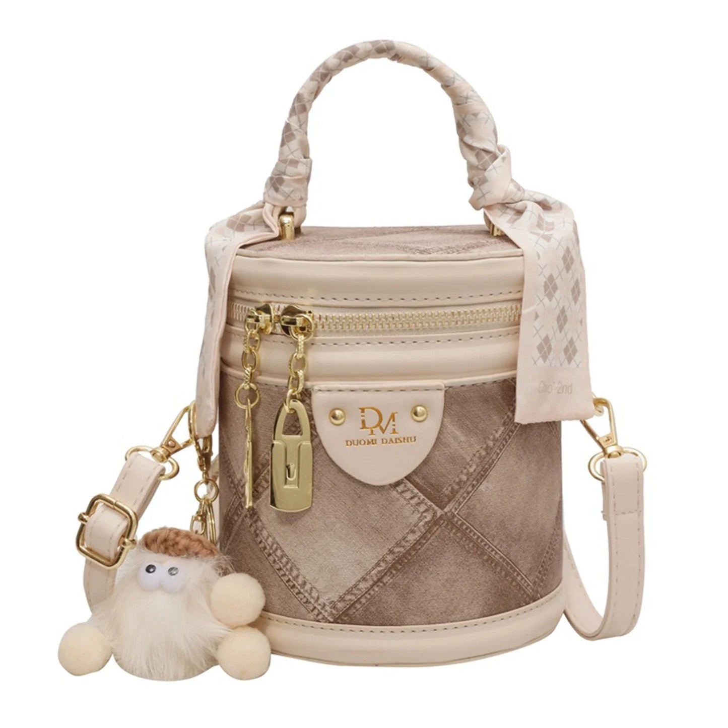 HOBBAGGO Women's PU Leather Bucket Crossbody Tote Bag Purse