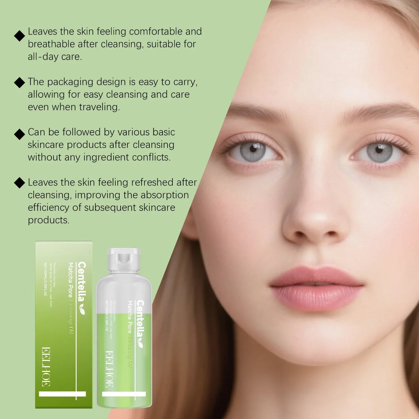 Matcha Cleansing Oil – Daily Gentle Face Makeup Remover 100ml