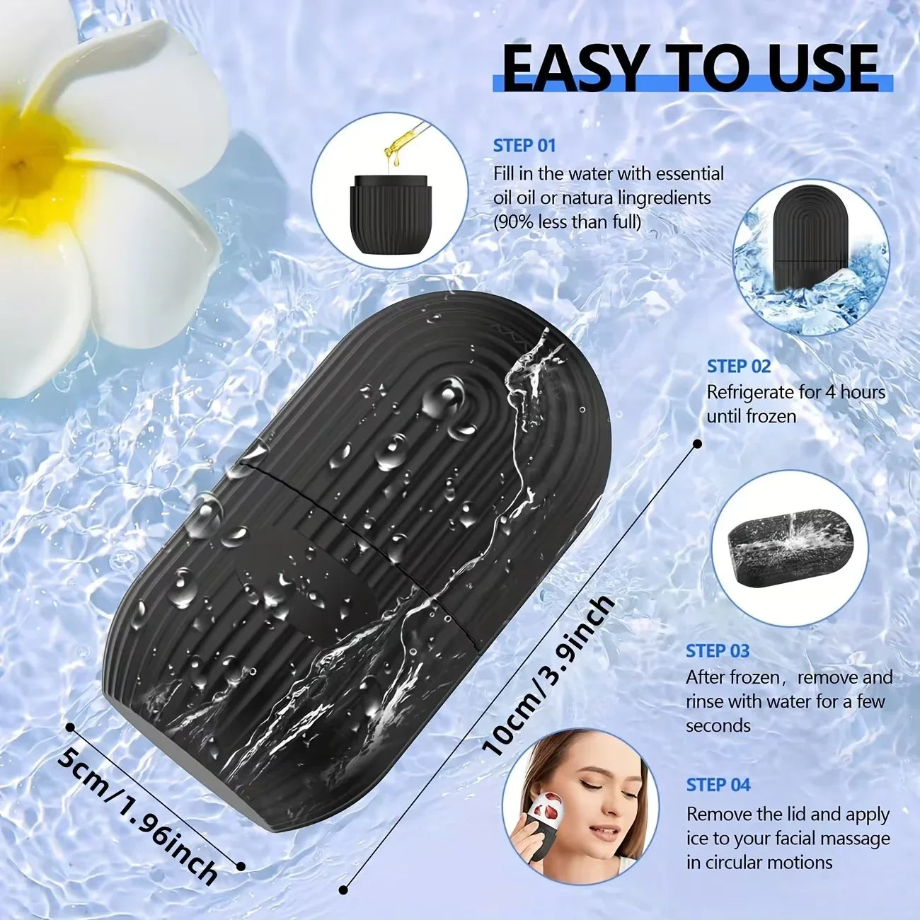 Silicone Ice Roller Massager for Face & Eyes | Cooling Skin Care