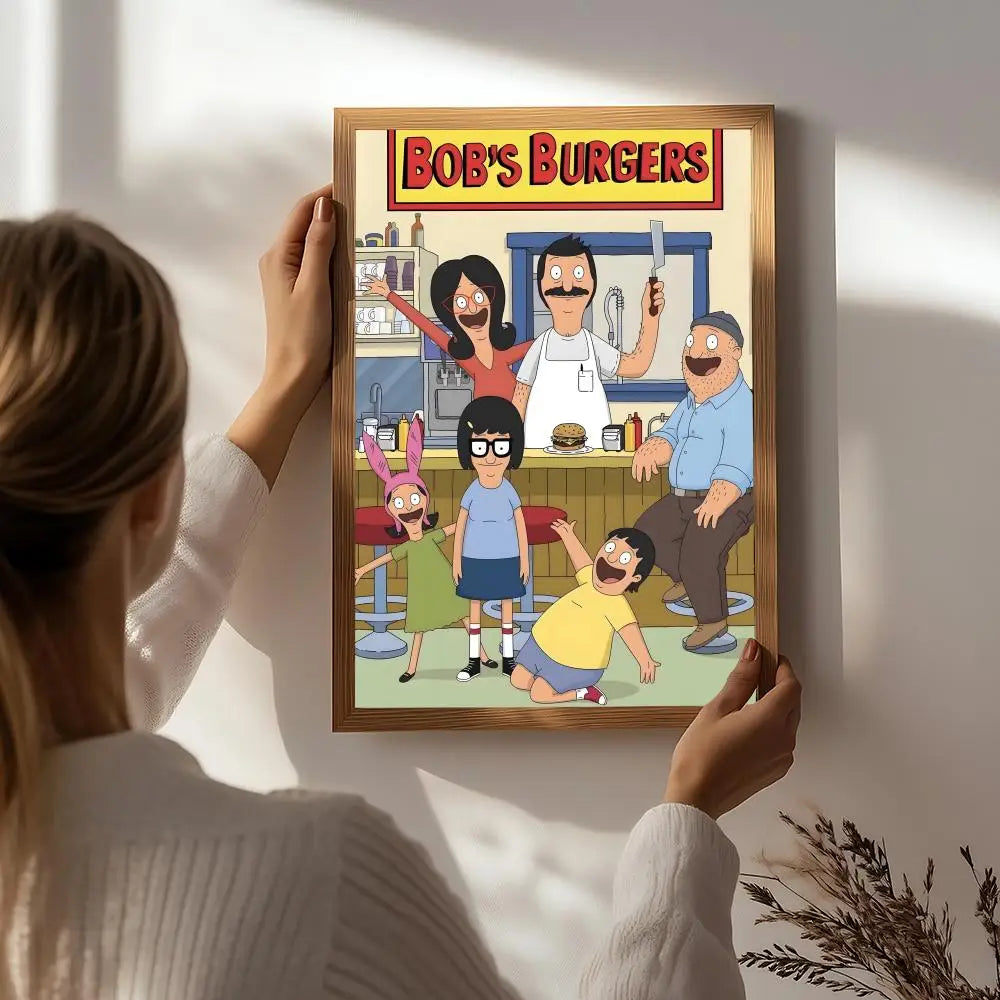 Bob's Burgers Poster – Self-Adhesive Waterproof Wall Art Wall Art Poster Peaceful Pleasures Health and Wellness White8 21X30cmNoframe