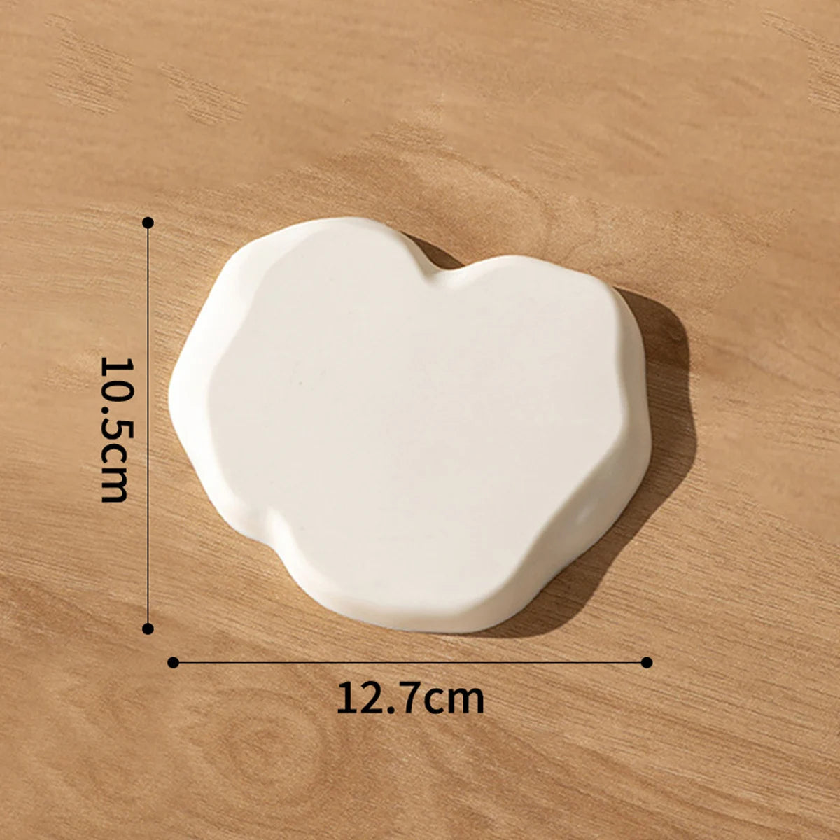 1Pcs Chocolate Shaped Silicone Coaster Thickened Anti-scalding Cookie Shaped Coaster Unique Creative Table Mat Coffee Peaceful Pleasures Health and Wellness White