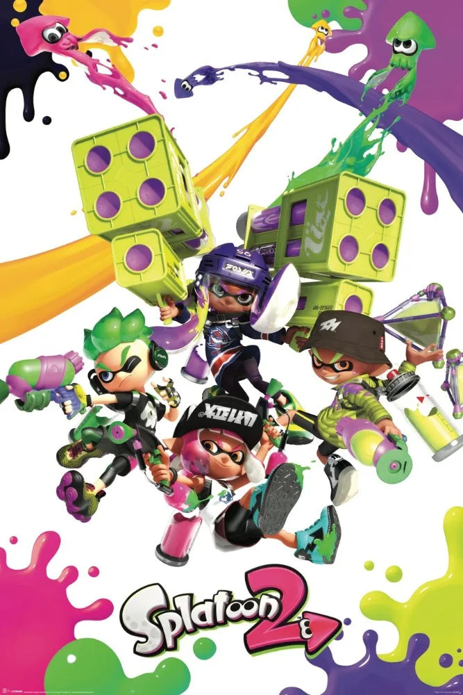 Splatoon 3 Anime Canvas Poster | Gaming Wall Art Print