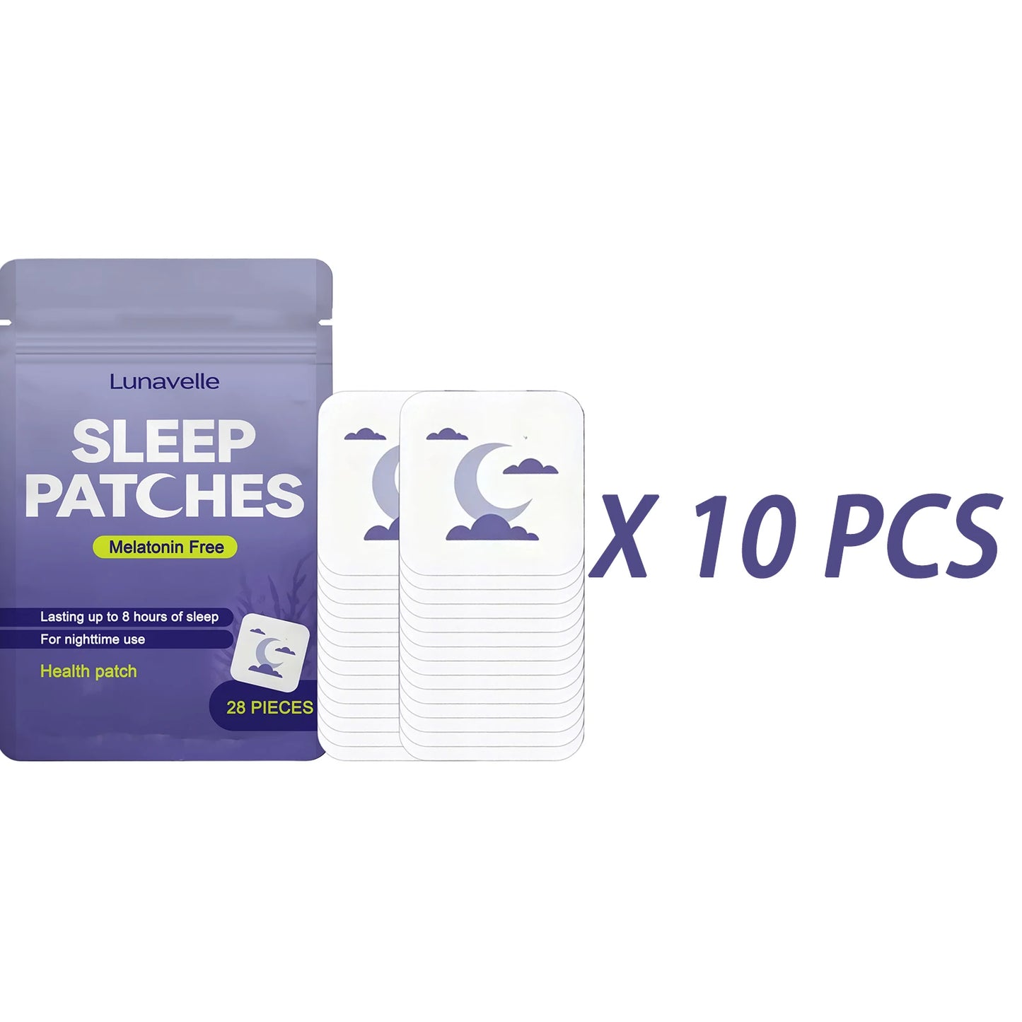 Natural Sleep Aid Patches | Melatonin-Free 8Hr Sleep Support Sleep Aid Patch Peaceful Pleasures Health and Wellness 10 x 28pcs Boxed