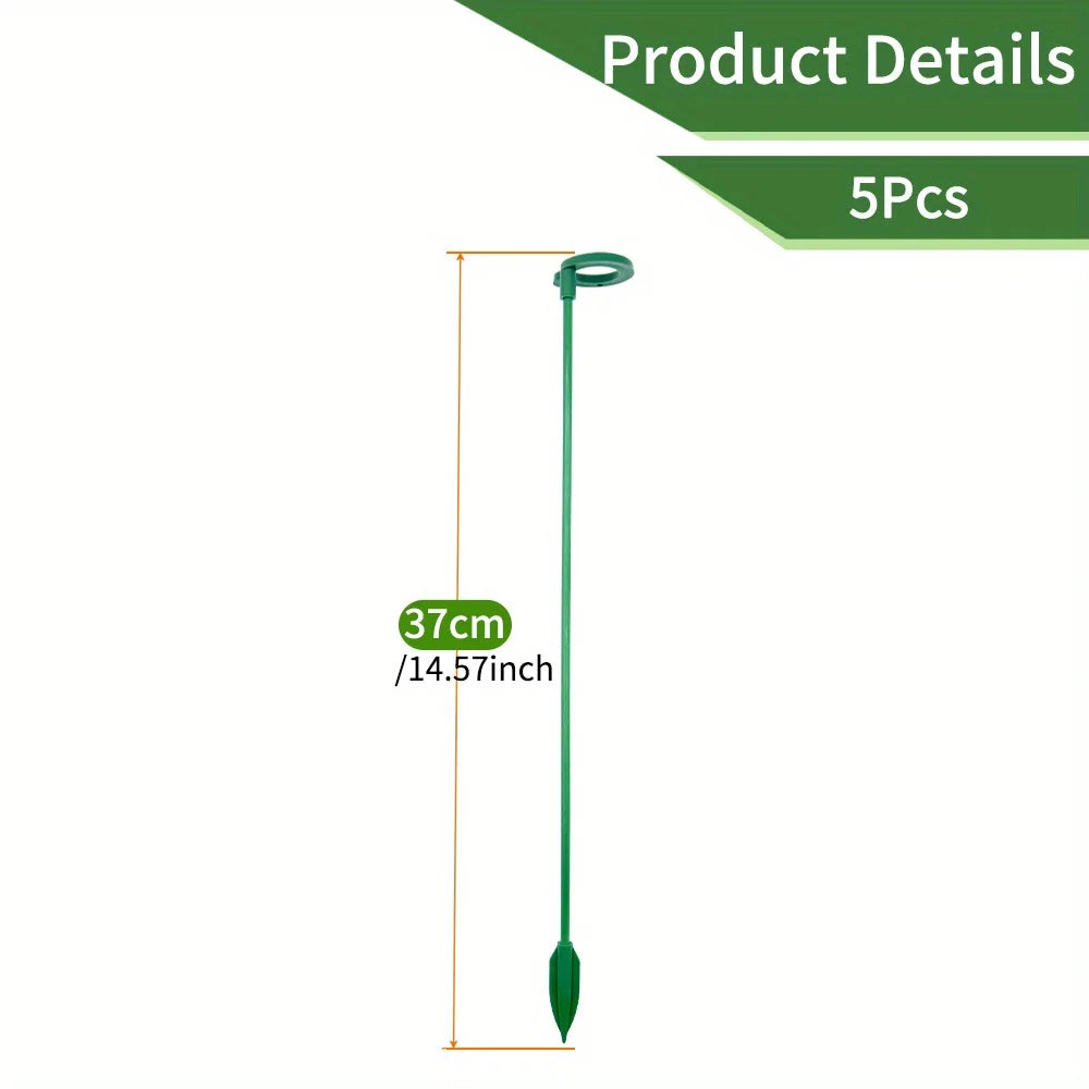 5/10PCS Plant Supports Stand Butterflies Orchid Flower Potted Fixing Rods Reusable Vegetable Protection Fixing Tool Gardening Su Peaceful Pleasures Health and Wellness 37cm-5PCS