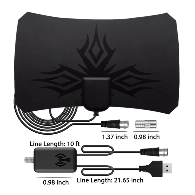 4K 1080P HDTV Indoor Antenna – ATSC DVB-T2 Flame Design 35dBi