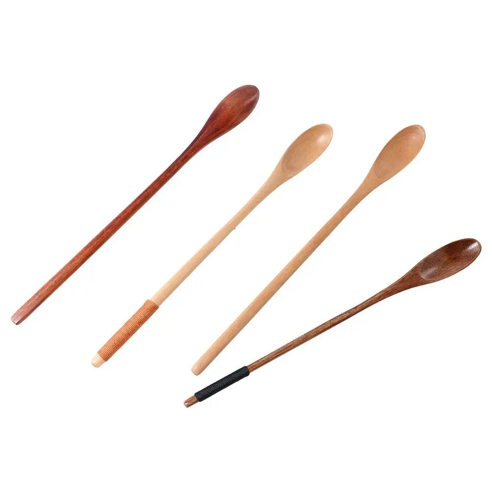 Durable Stirring Cooking Long Handle Tea Scoops Tableware Honey Spoon Coffee Spoon Wooden Spoon Long Spoon Small Spoon Peaceful Pleasures Health and Wellness