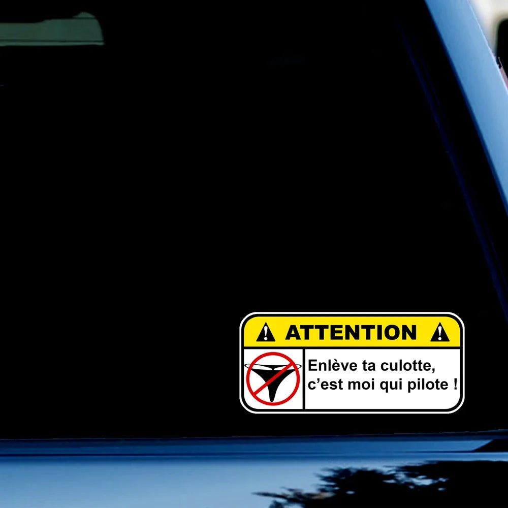 2pcs 12cmX5,5cm ATTENTION FUN DRIFT AUTO STICKER Peaceful Pleasures Health and Wellness