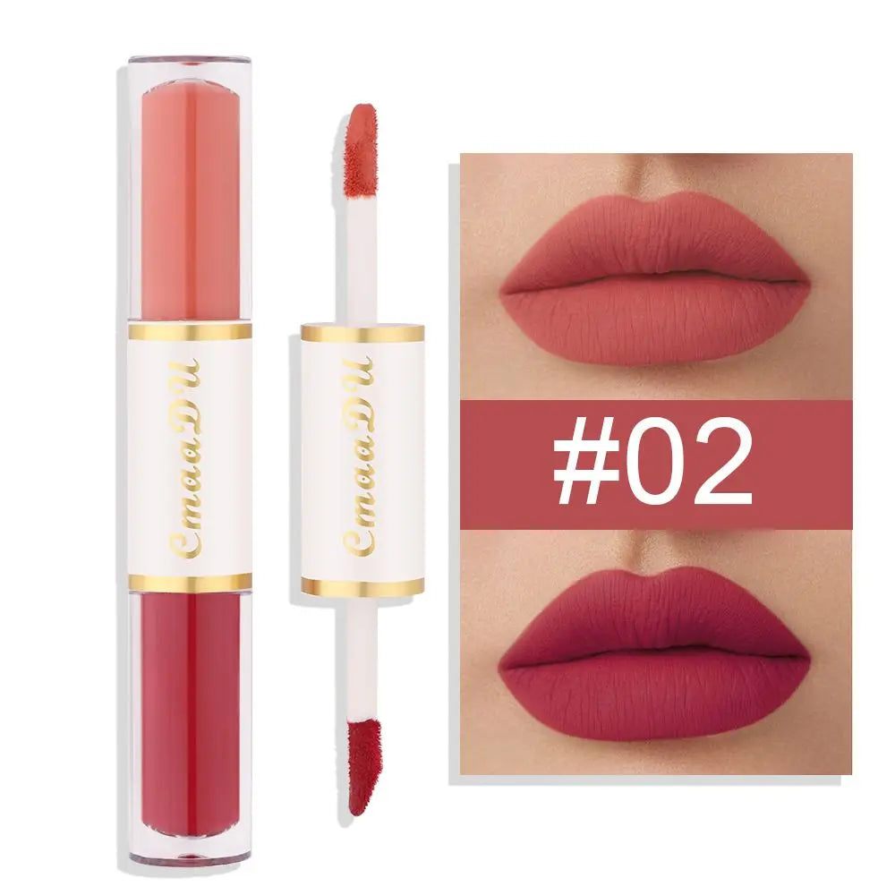 Dual-Head Lip Gloss Stick, Long-Lasting & Easy-To-Apply, Multiple Colors Available, Perfect for Various Makeup Looks Peaceful Pleasures Health and Wellness 02