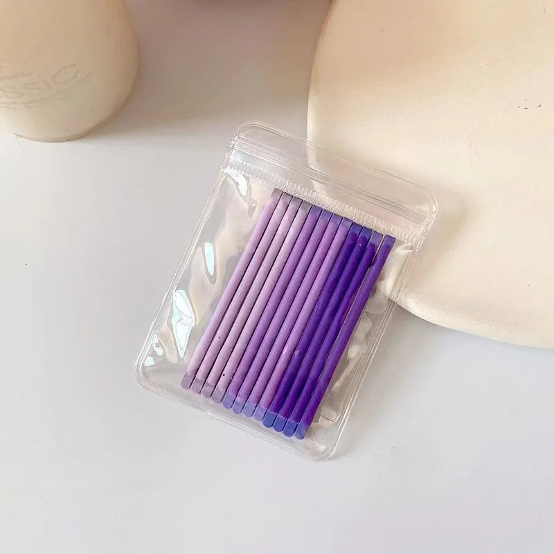 12-Pack Candy Color Metal Hair Clips & Bobby Pins for Women