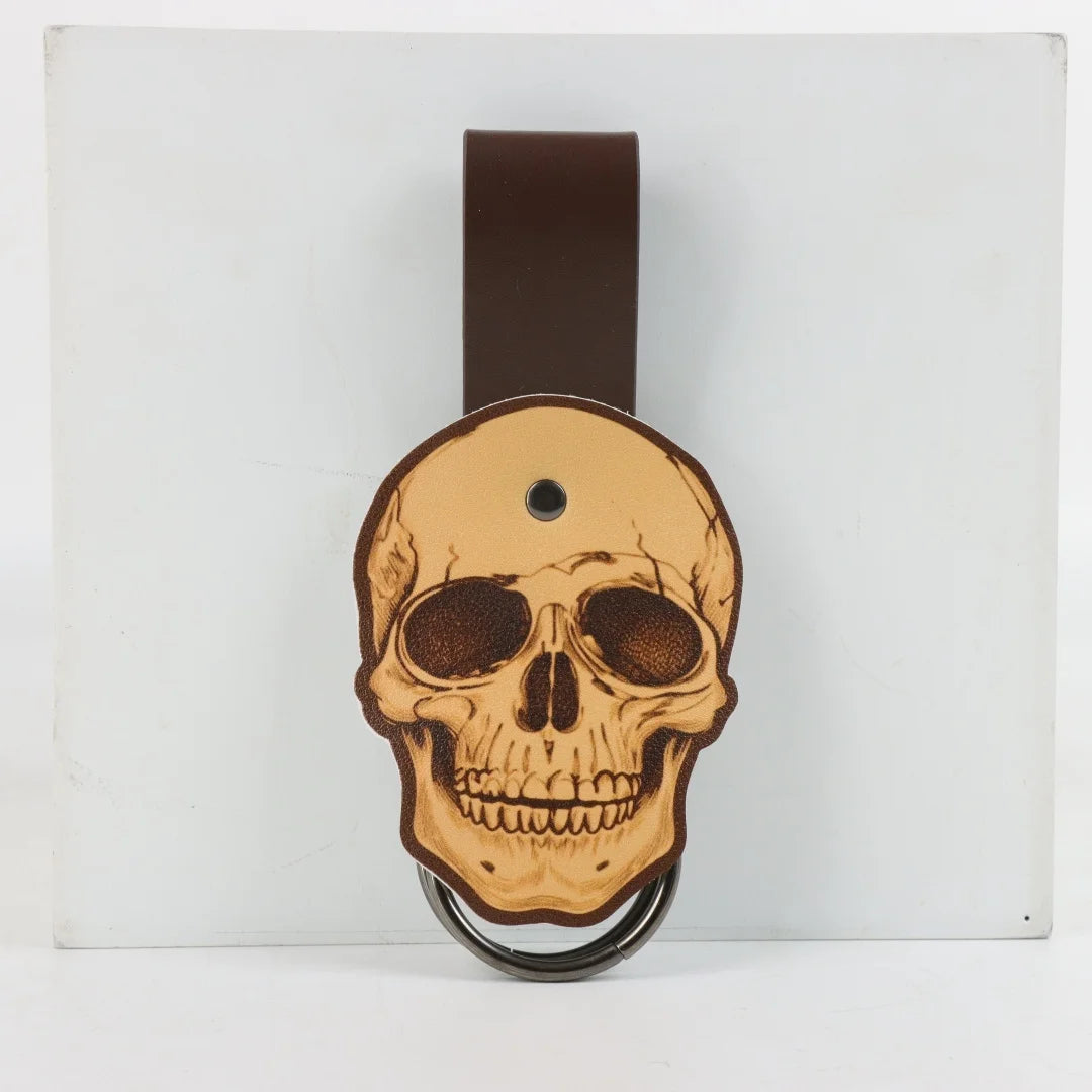 UYEE Skull Pattern Leather Waist Clip Medieval Dress Lifting Holder