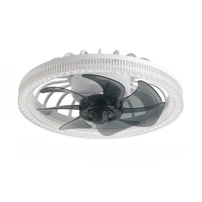 Modern LED Ceiling Fan with Remote & Dimmable Light