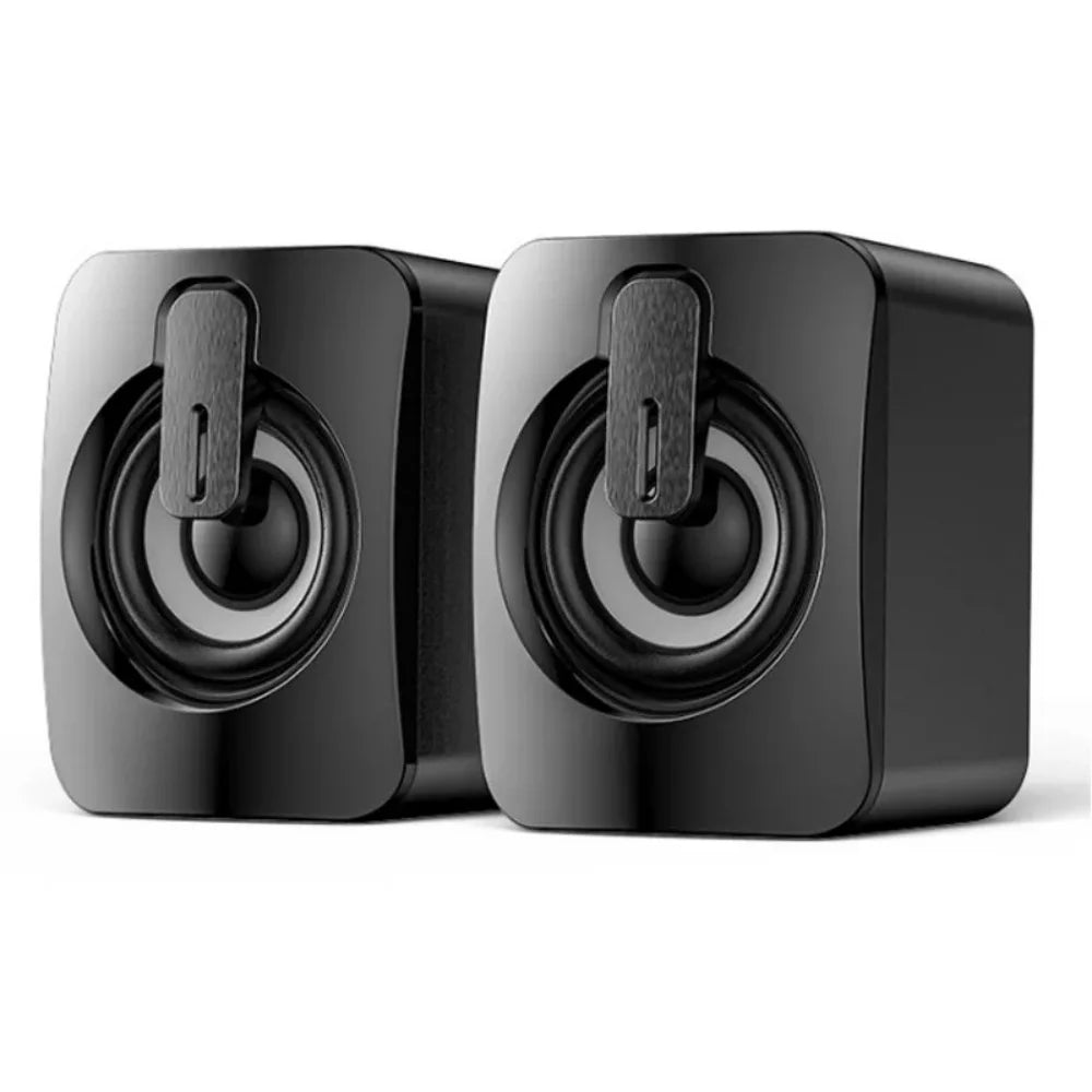 USB PC Speakers HiFi Stereo LED Light & Mic – Desktop & Laptop