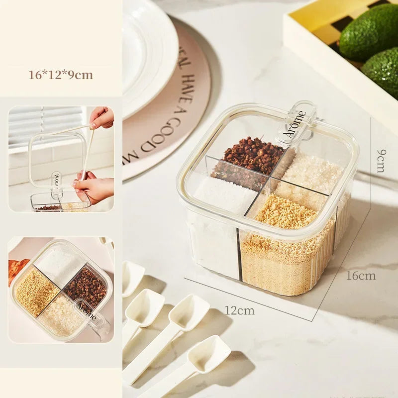 Storage Holders Cute Small Kitchen Organizer Chopstick Box Spice Bottle Storage Holder Large Capacity Rotating Knife Holder Peaceful Pleasures Health and Wellness Seasoning box