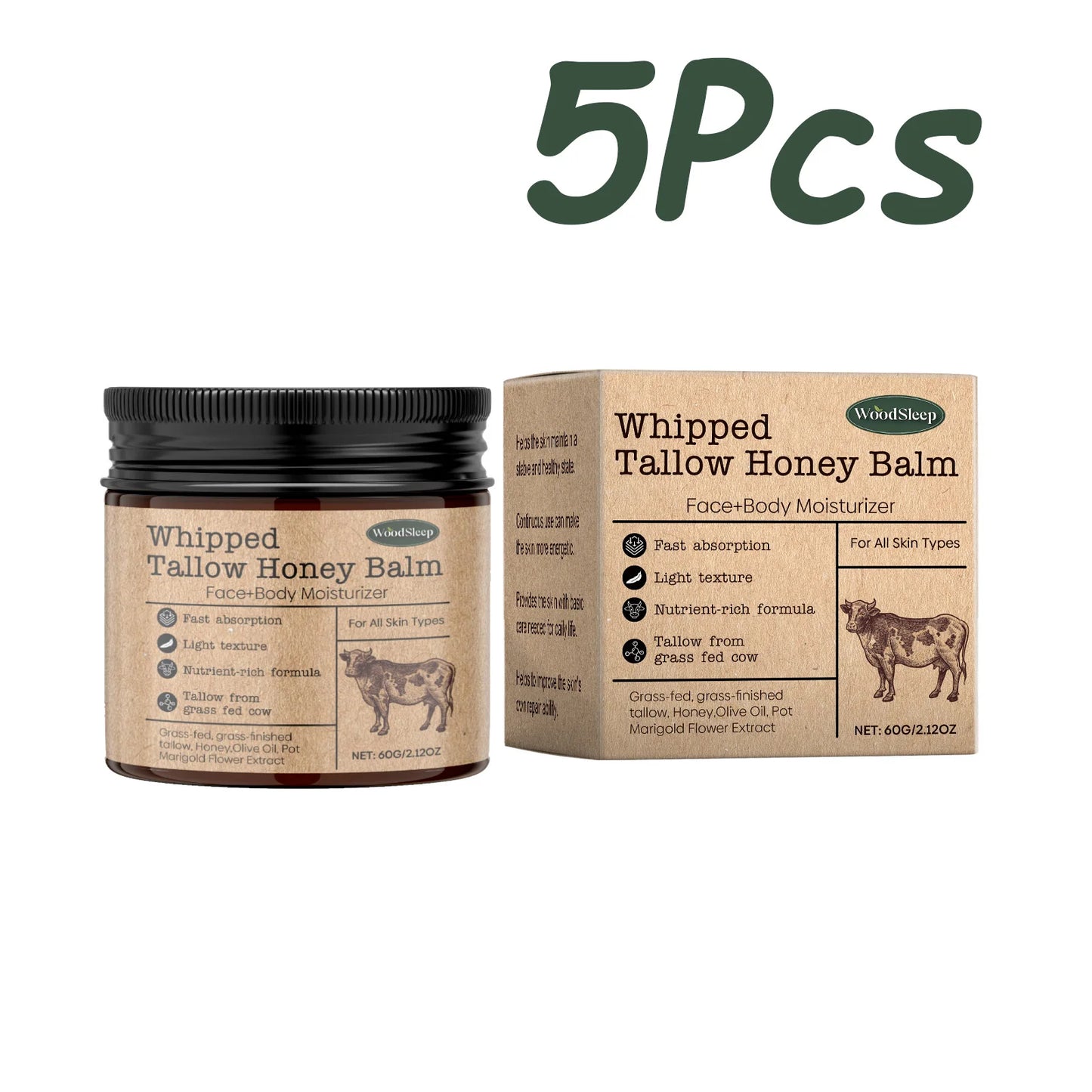 Whipped Beef Tallow & Honey Balm – Face & Body Moisturizer