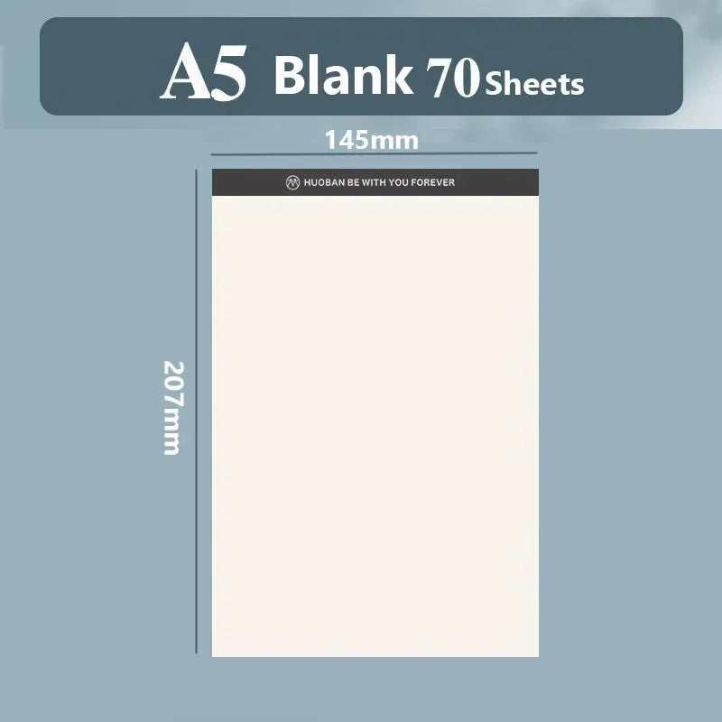 A5 A6 Memo Notepad Grid Lined Paper Header Durable Writing Pads Daily