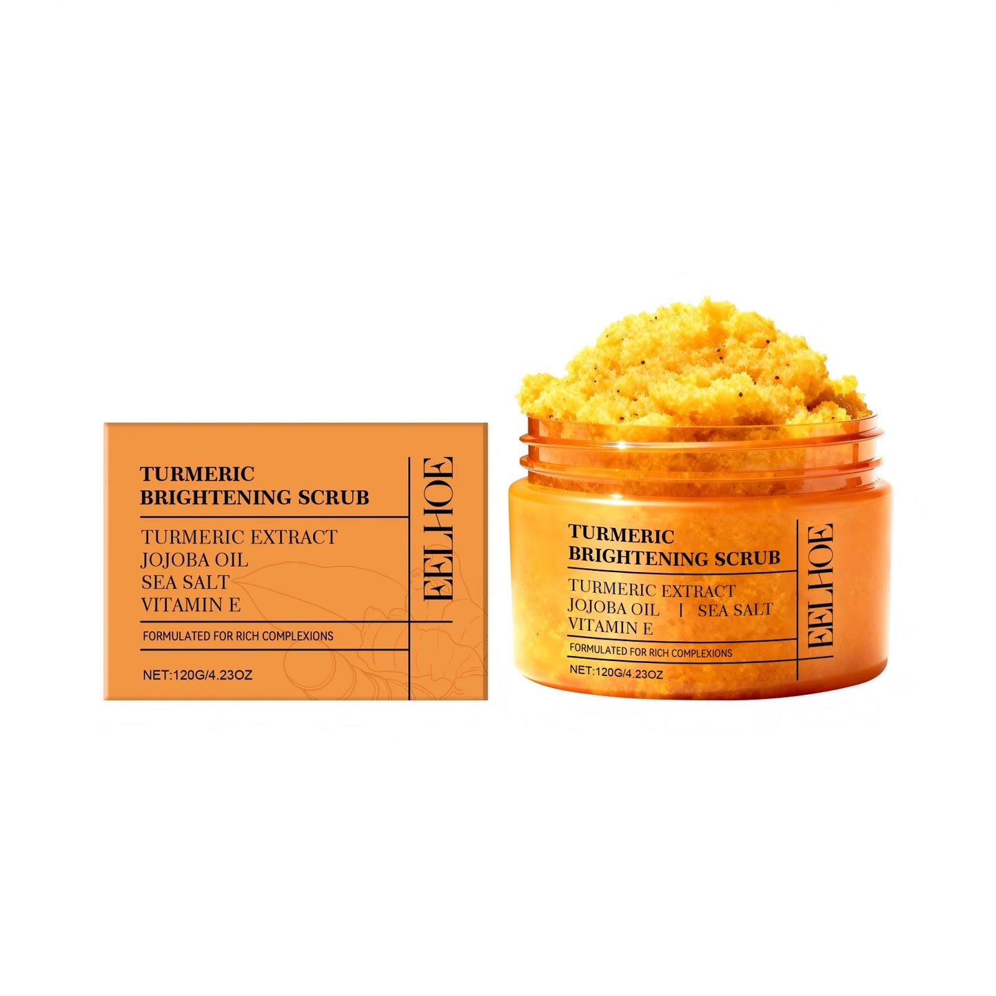 EELHOE Turmeric Sea Salt Body Scrub – Brightening & Smoothing