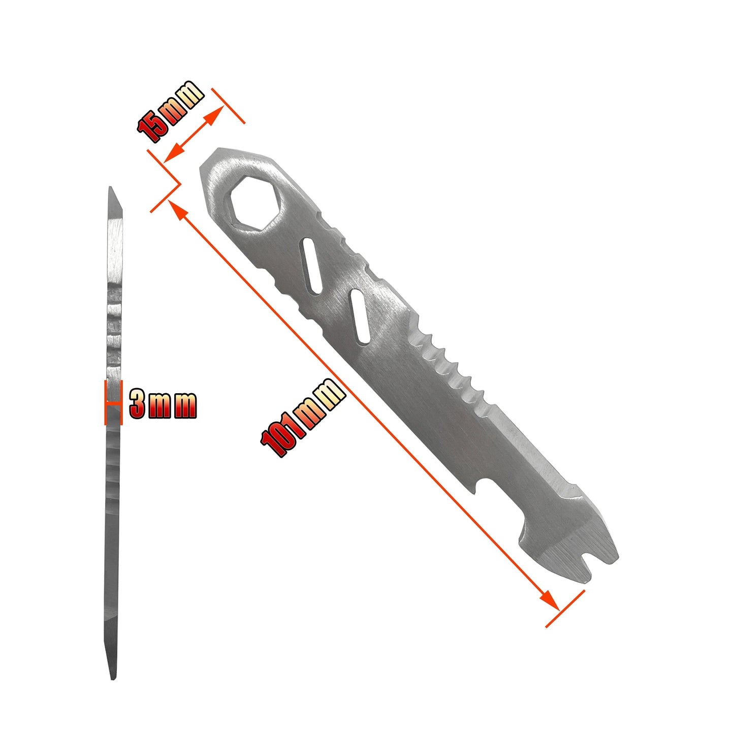 Mini Stainless Steel Multi-Tool Crowbar | Camping Survival EDC Camping Multi-Tool Peaceful Pleasures Health and Wellness