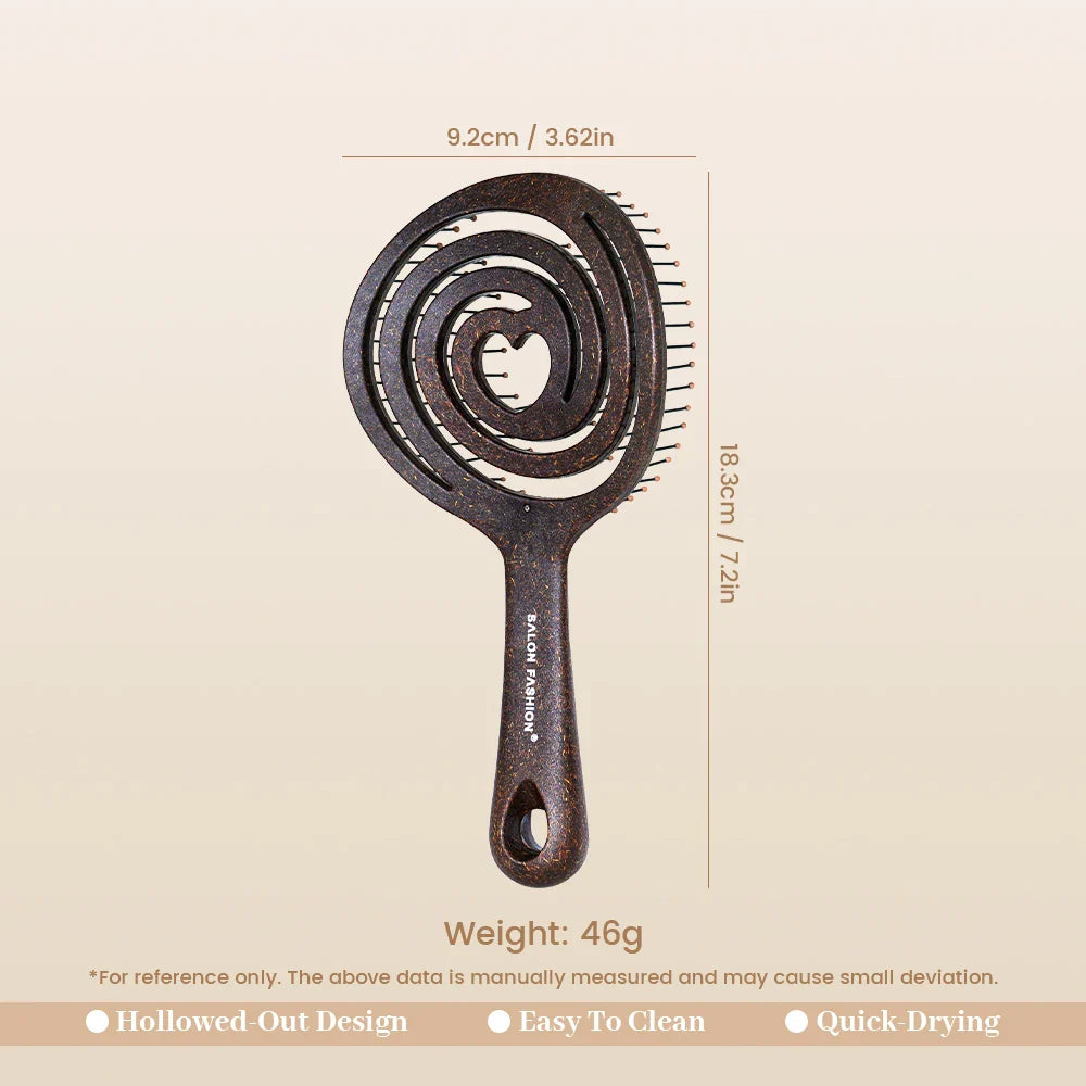 Hollow Detangling Hair Comb – Scalp Massage, Wet & Dry Use