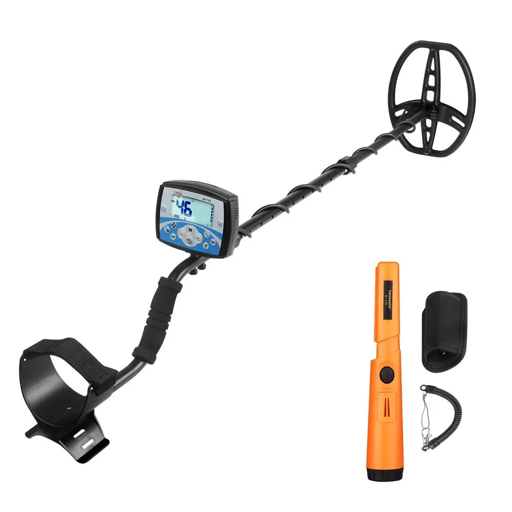 MT705 Professional Underground Metal Detector High Sensitivity Waterproof Search Coil Metal Detecting Tool Treasure Pinpointer Peaceful Pleasures Health and Wellness With GP-point