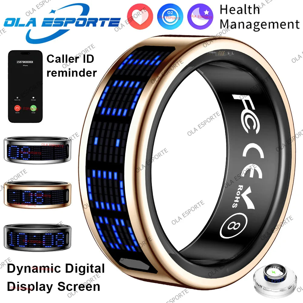 Smart Ring LED Display | Heart Rate, SpO2 & Activity Tracker