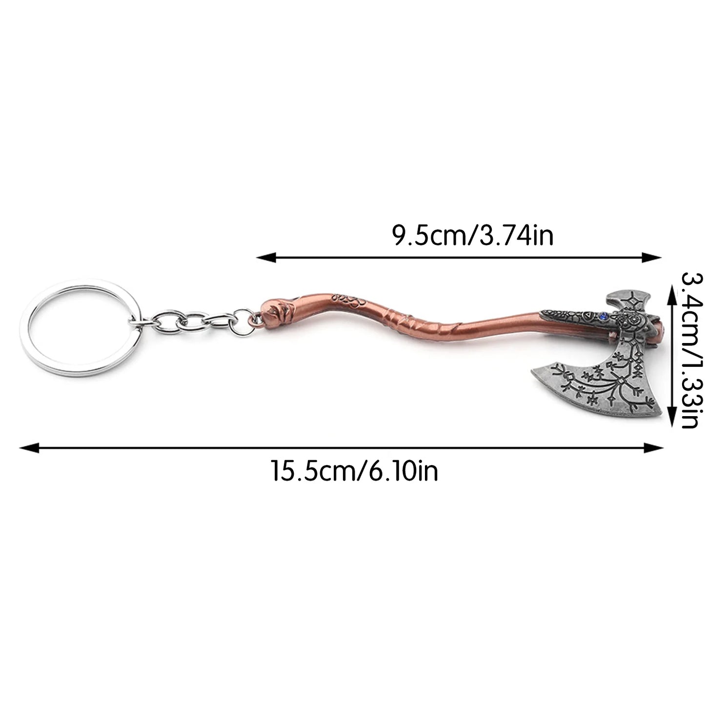 Keychain with Axe Shape Pendant Lightweight Key Purse Handbag with Axe Charms for Holidays Birthdays Present Peaceful Pleasures Health and Wellness