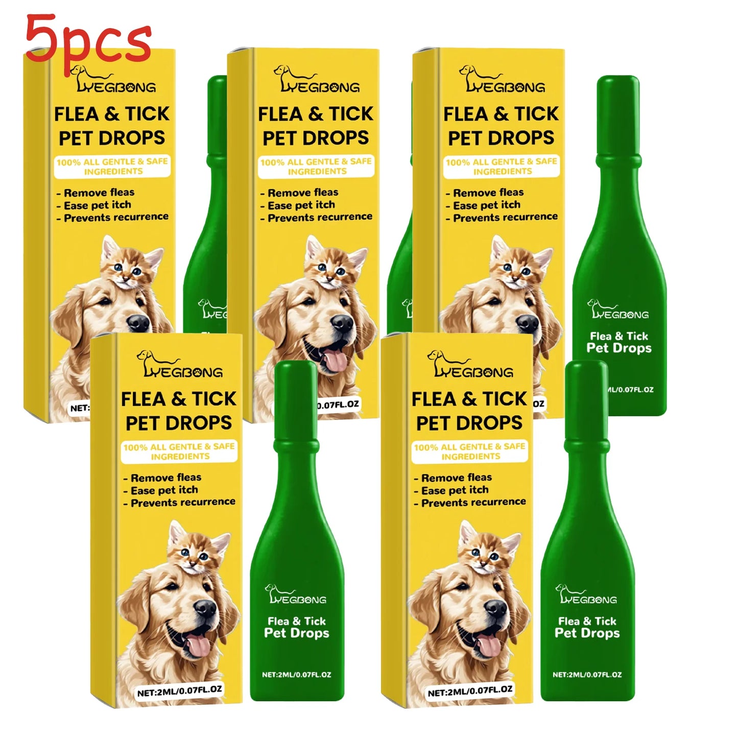 YEGBONG Cat Flea & Tick Drops – Fast-Acting Insect Repellent