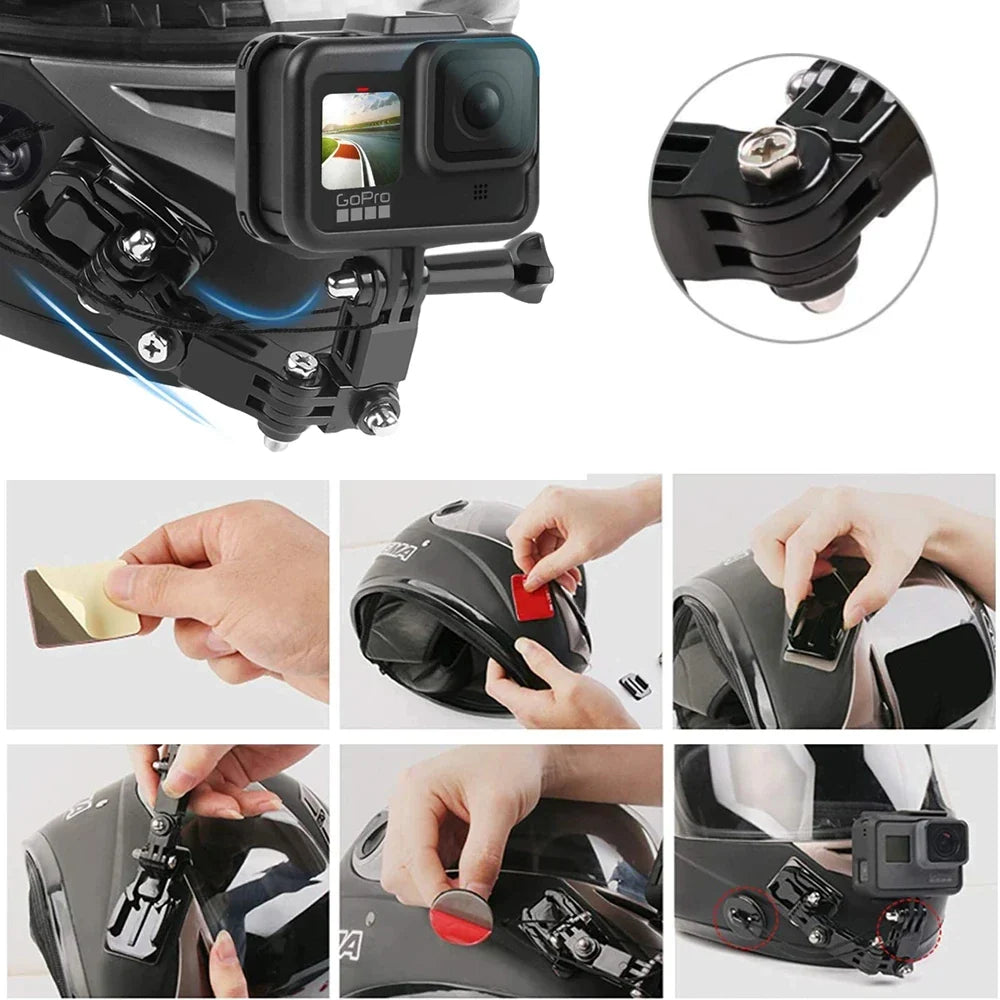 Motorcycle Helmet Chin Mount Kit for GoPro & Action Cameras