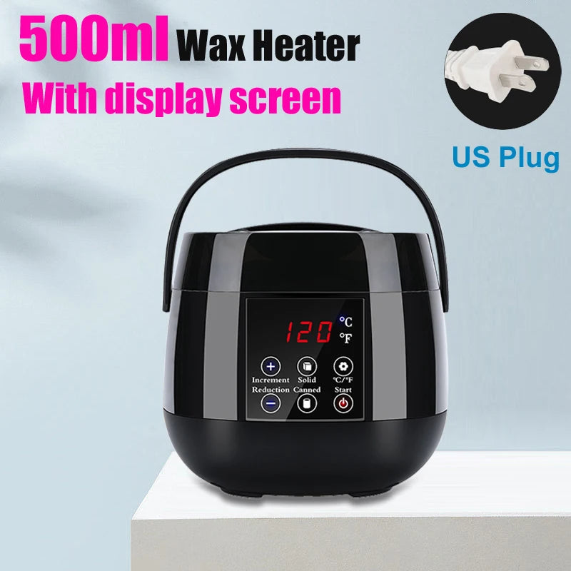 Wax Melting Pot Wax Heater for Hair Removal Waxing Warmer Dipping Pot Wax Melting Machine Depilation Paraffin Warmer Peaceful Pleasures Health and Wellness 045-B-US-500ML