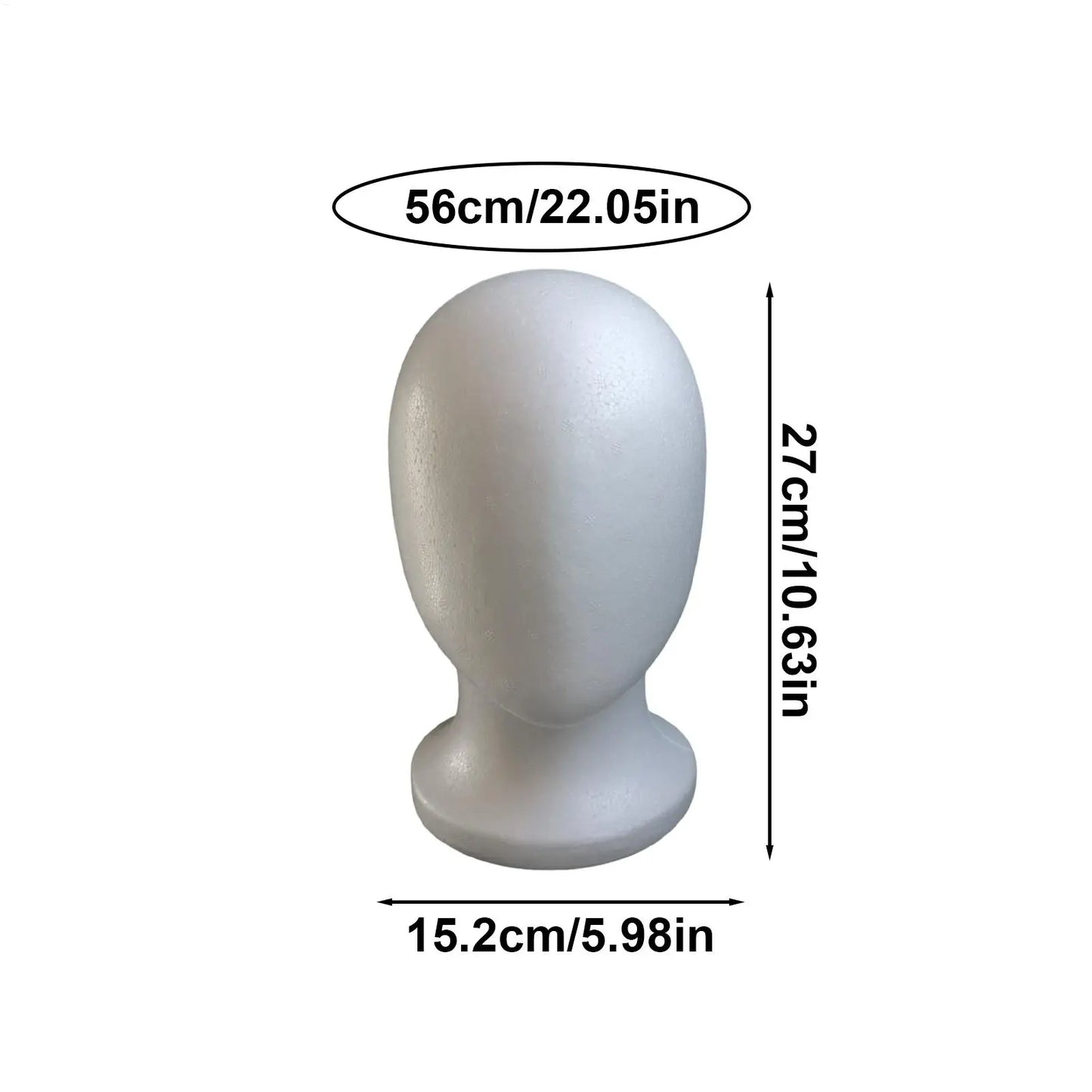 Foam Mannequin Head for Wigs, Hats & Hair Styling Display