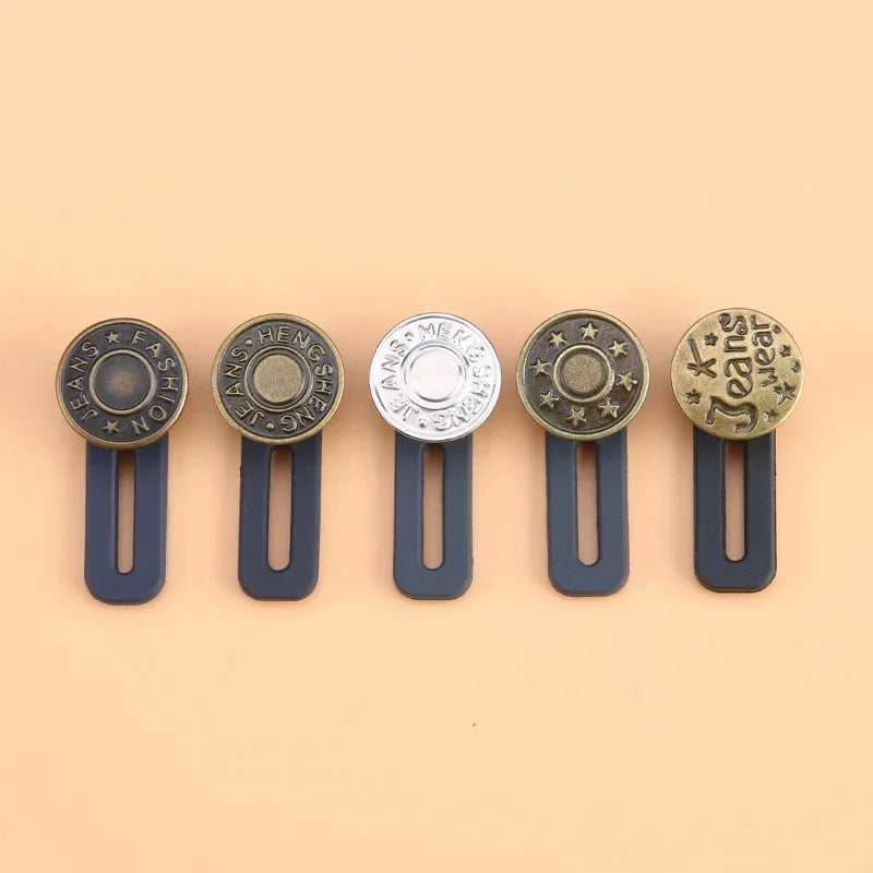 5 Metal Button Extender Perfect Any Jeans Pants Sewing Retractable