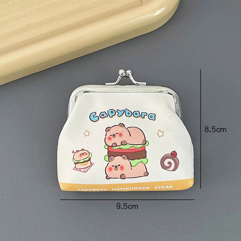 Cute Capybara Mini Coin Purse – PU Wallet for Kids & Gifts