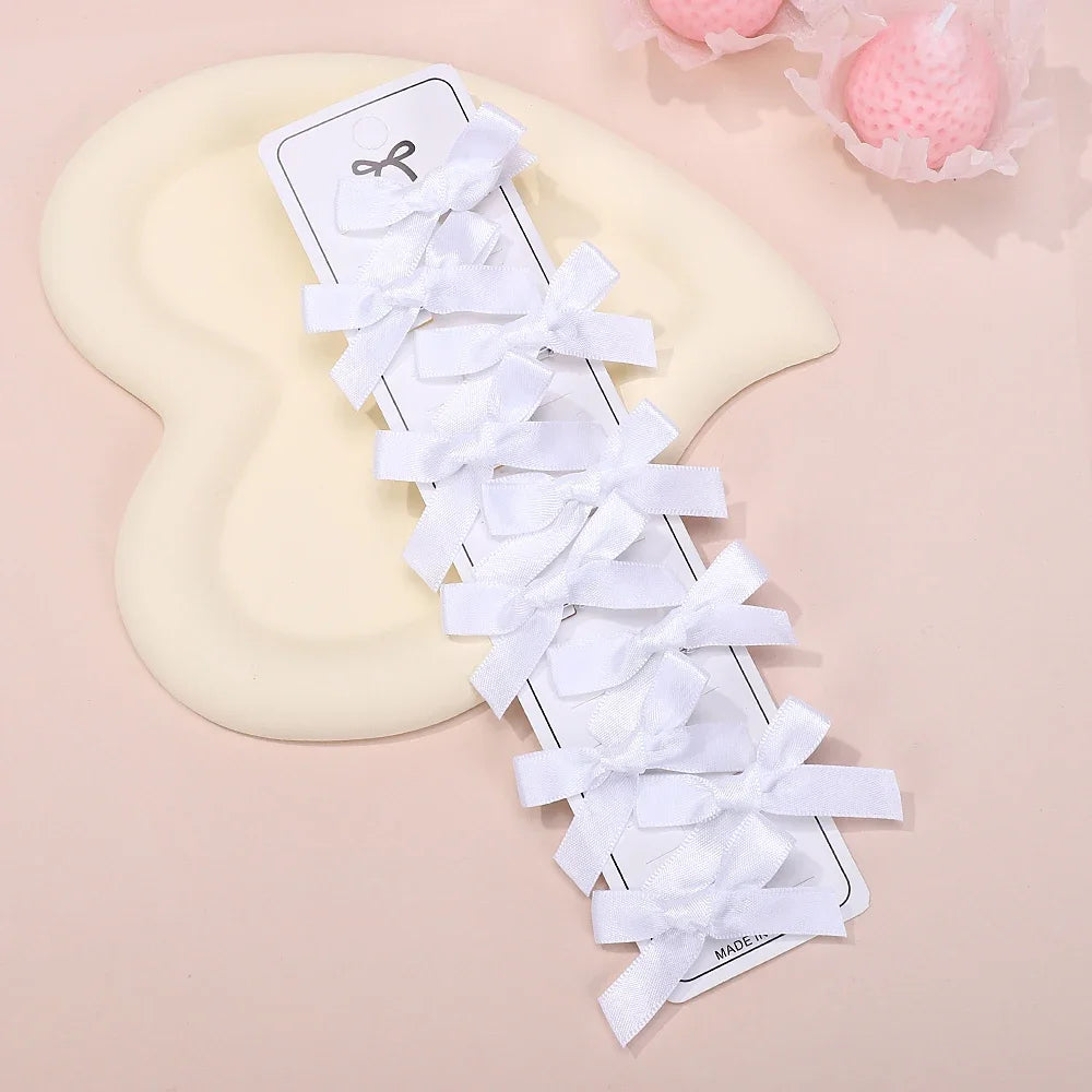 4 8 Girls Bows Mini Hair Clips Metal Hairpin Headwear Barrette
