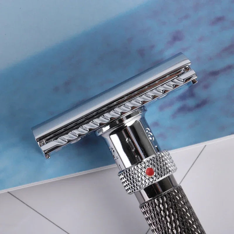 Yaqi Final Cut Adjustable Safety Razor – Chrome & Gunmetal