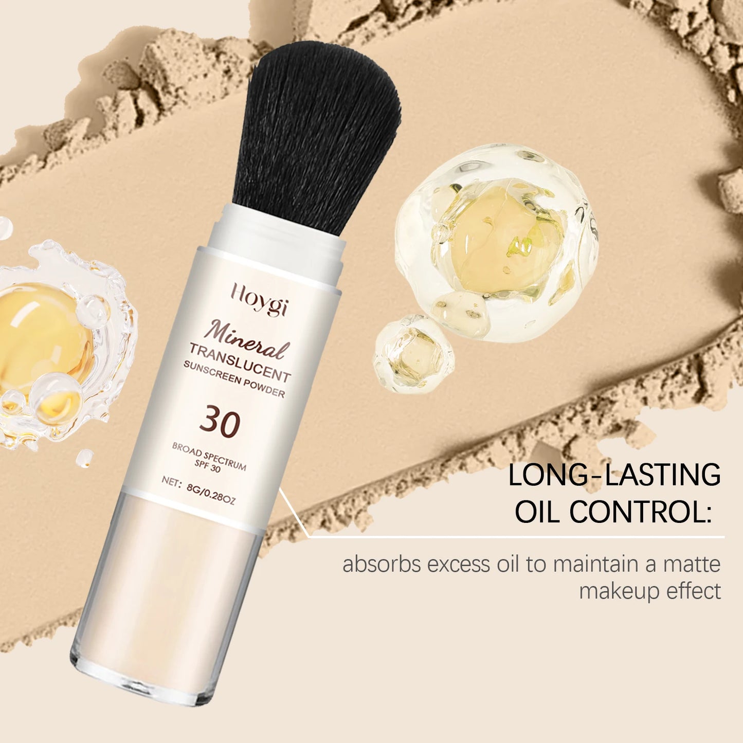 Hoygi Setting Powder – Oil Control Loose Powder & Spin Brush