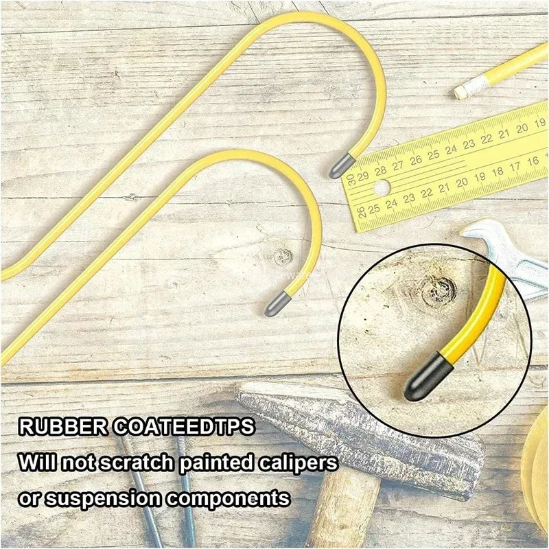 S-Shaped Brake Caliper Hanger Hooks with Rubber Tips - Universal Auto Tool for Brake Pad Replacement & Maintenance Peaceful Pleasures Health and Wellness
