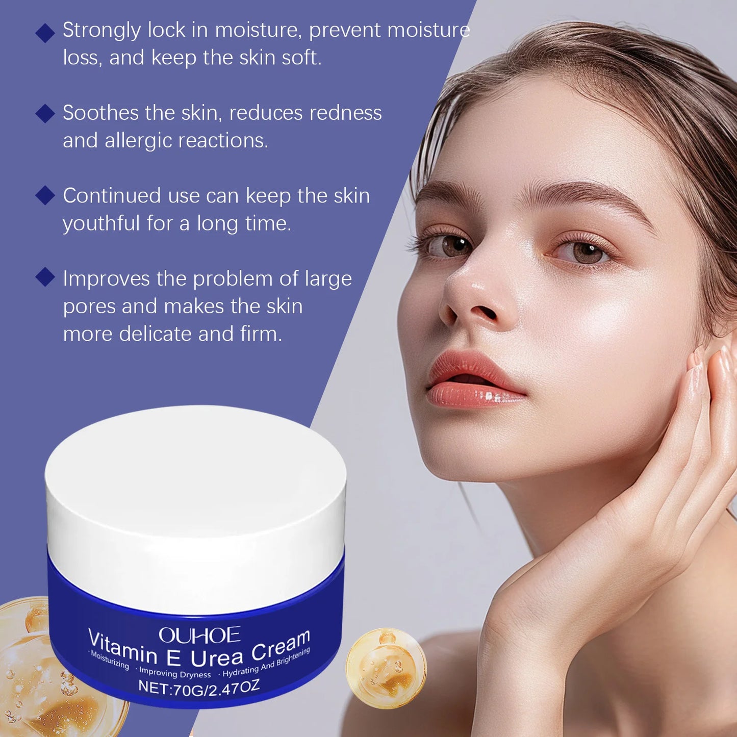 Vitamin E & Urea Cream – Intense Moisturizer for Dry Skin 70g