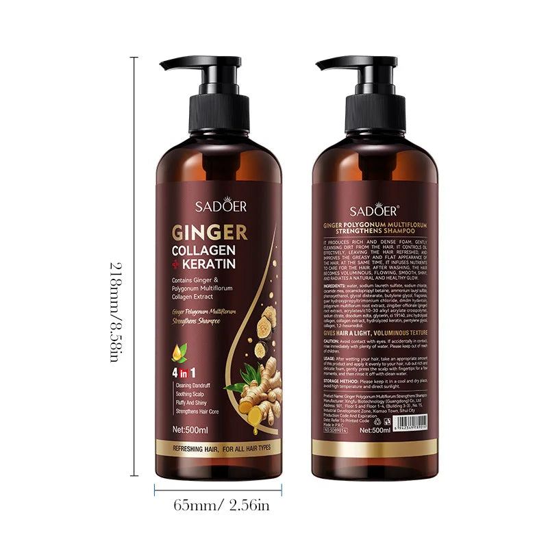 Ginger & Polygonum Multiflorum Strengthening Shampoo 500ml