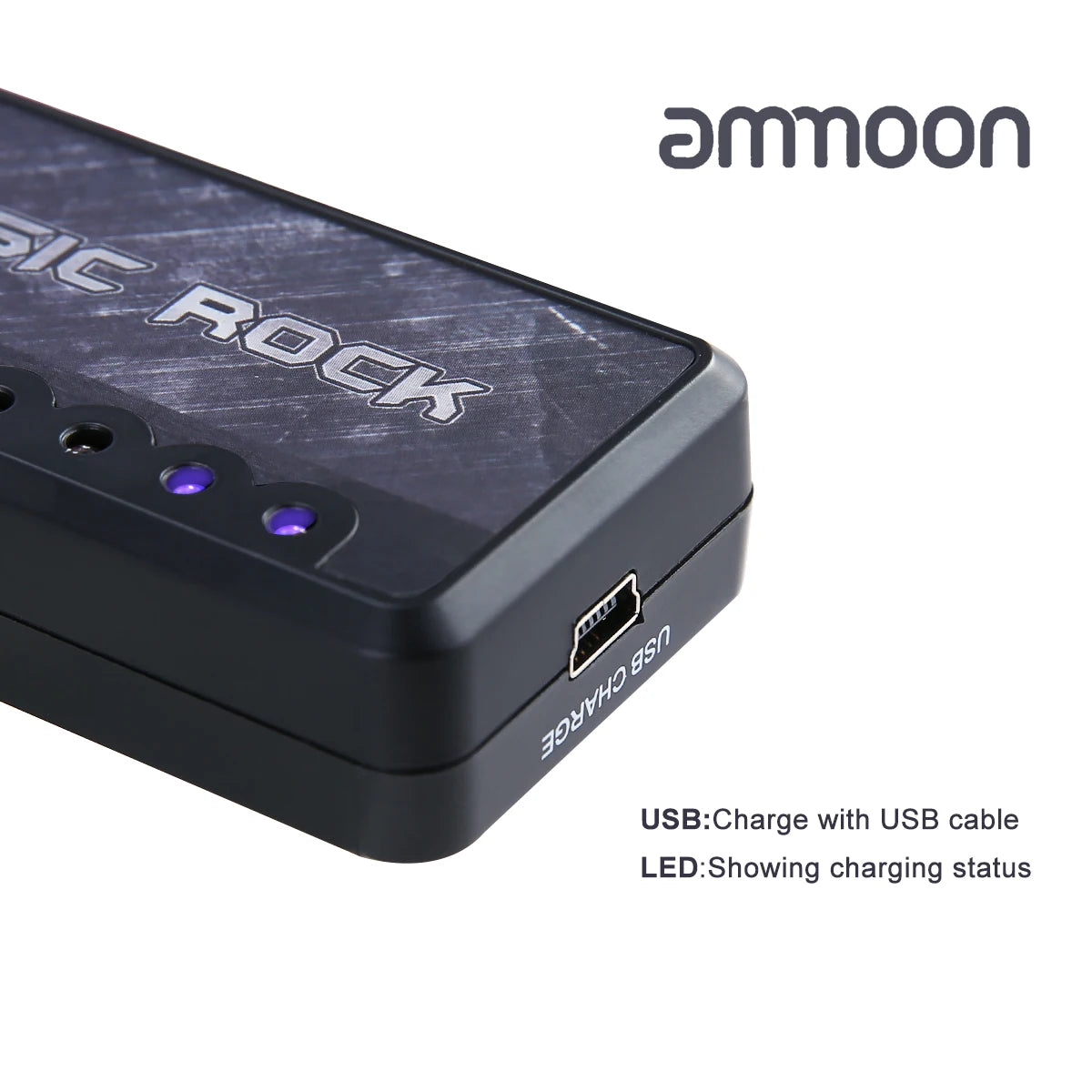 ammoon Guitar Headphone Amp | Distortion, AUX In & Rechargeable