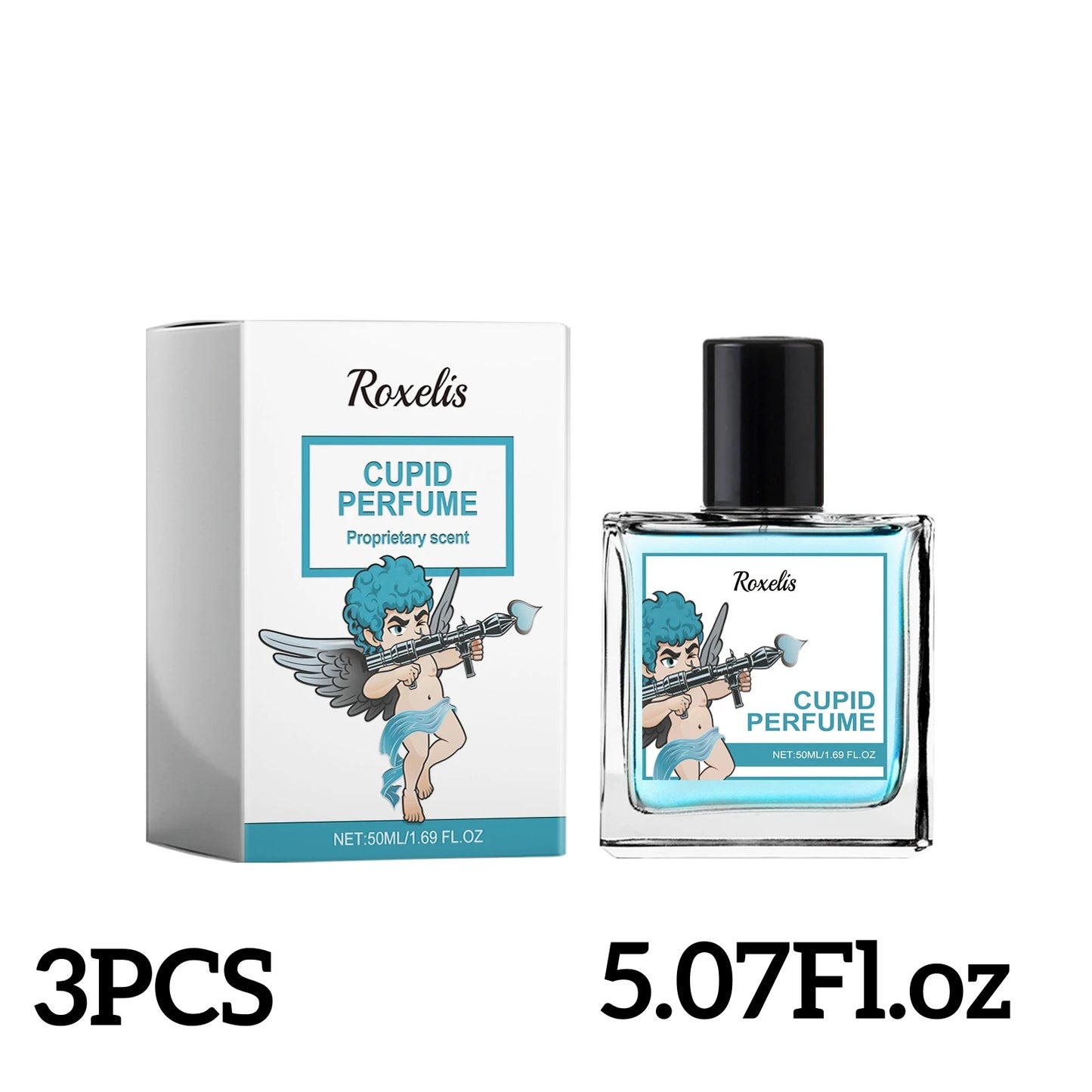 Roxelis 50ml Cupid Glamour Perfume Men Pheromone Fragrance Long Lasting Gentlemen Festival Couple Gifts Cologne Charming Perfume Peaceful Pleasures Health and Wellness 5.07Fl.oz United States