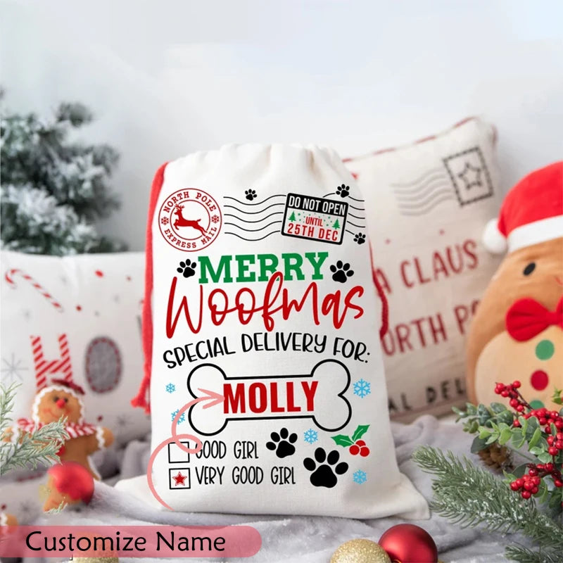 Personalised Santa Sack Christmas Stocking for Kids & Pets